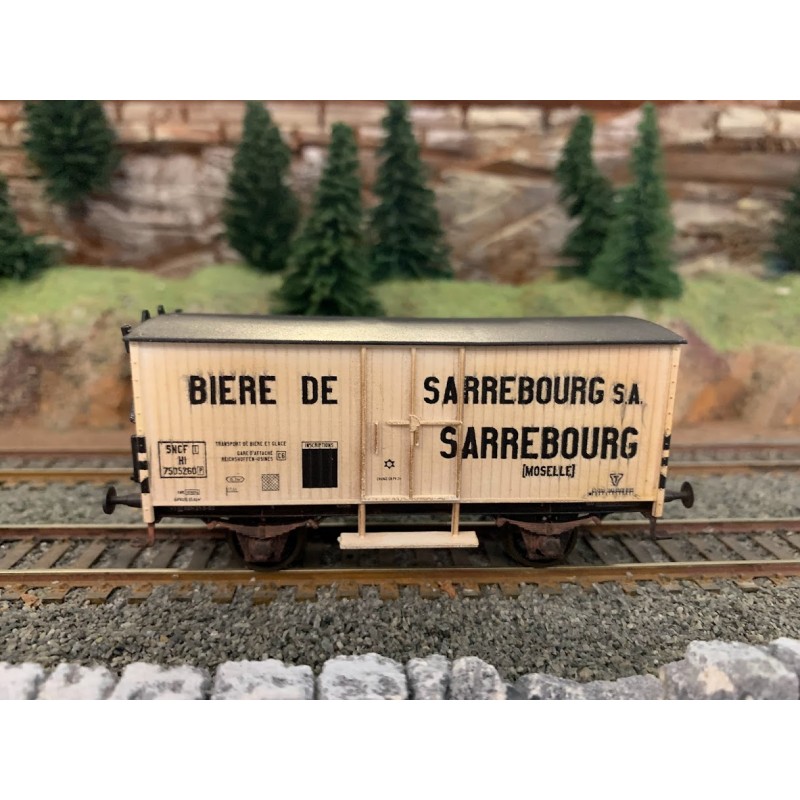 OCCASION SACHSENMODELLE 76349 - WAGON COUVERT TRANSPORT DE BIERE DE SARREBOURG MOSELLE - SNCF